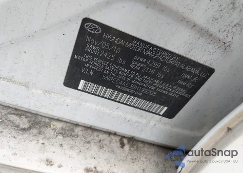 2011 Hyundai Sonata Limited z USA, uszkodzony, nr VIN 5NPEC4AC3BH199208